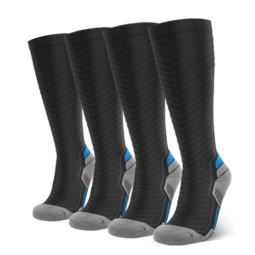 Fornecedor de meias médicas OEM, meias de compressão para circulação feminina e masculina (3 pares) 15-20 mmHg