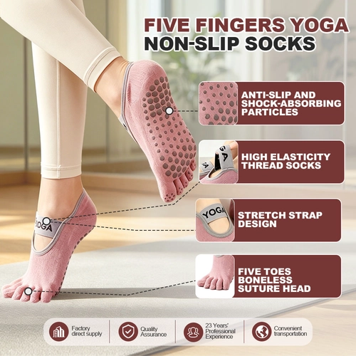 Slouchy Anti-Slip Ankle Crew Made Logo Crew OEM Non-Slip Women's Compression Cotton Yoga Grip Custom Pilates Socks
