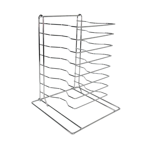 8 Tiers Stainless Steel Pizza Tray Stand Pizza Pan Holder Rack