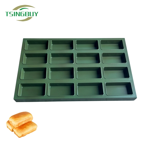 China 16-Cavity Rectangular Molds Bread Cake Baking Pan manufacturer