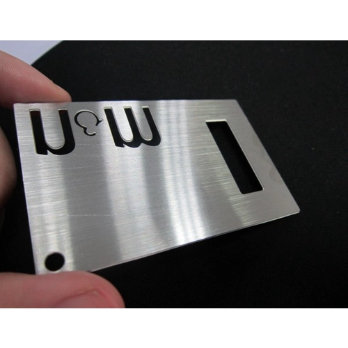 Brushed Finish Silver Metal Business Card