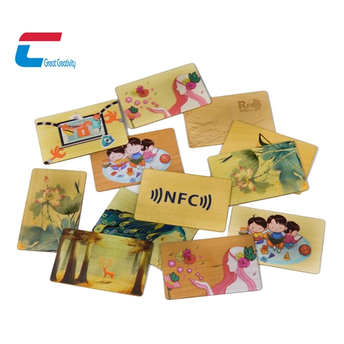 China Factory Price NFC Wood  Card Hot Selling Custom Printing Bamboo RFID Wooden Card manufacturer