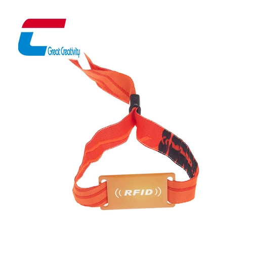 Por atacado personalizado descartável 13.56MHz Woven RFID Pulseira para Atividades