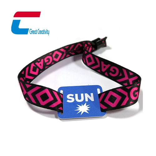 Pulseira de tecido ultraleve RFID Mifare por atacado personalizada para eventos