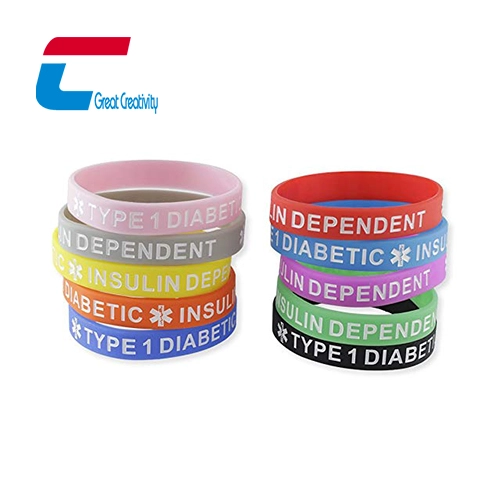 Printing Debossed Logo Silicone Wristband