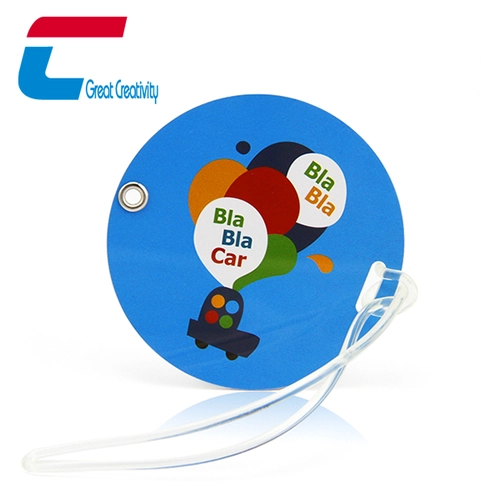 China Round Shape PVC Travel Luggage Tags manufacturer