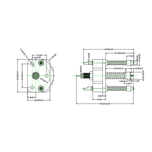 20A current probe group with three needle