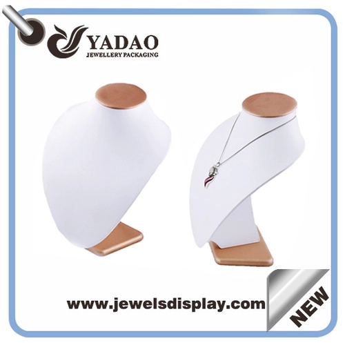 2015 ร้อนขายใหม่ล่าสุด pu หนังประติมากรรมเครื่องประดับสีขาวสำหรับสร้อยคอทำในประเทศจีน