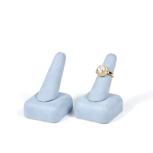 China China customize wholesale jewelry display ring stand microfiber finger shape manufacturer