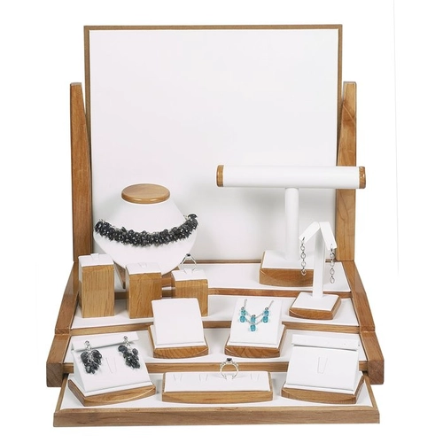 China factory of wholesale high end wooden jewellery exhibitor holder for jewelry tredeshow and exhibitions lacquer jewelry displays