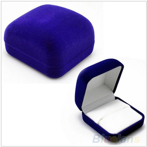 Fabbrica cinese di blu caso gioielli velluto fissata per anelli orecchini bracciali e collana imballaggio e confezioni regalo visualizzazione di velluto