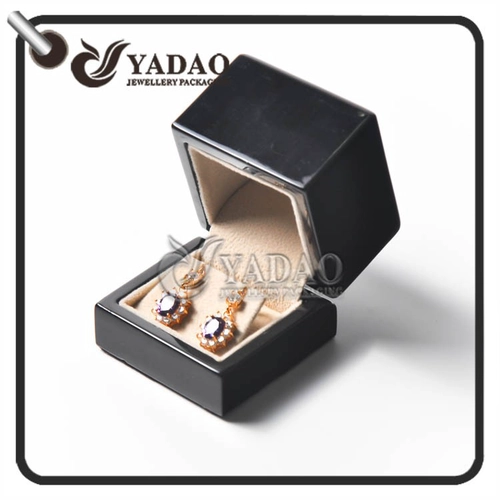Personalizzato orecchino in legno scatola con clip in similpelle adatto per Orecchini/Stud display e pacchetto.