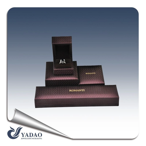 Elegant luxury Handmade Custom Logo Printed PU leather jewelry box