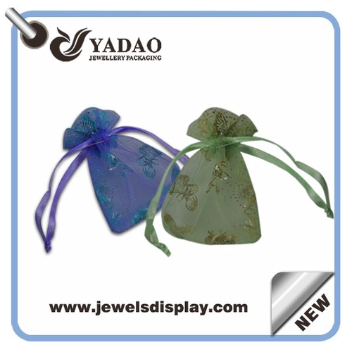 Fashion most popular organza jewelry bag with drawstring made in China