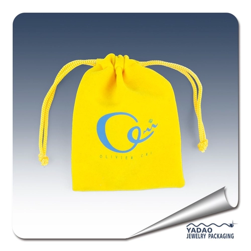Moda amarelo bolsa de veludo para compras de jóias jóias saco bolsa para China fornecedor