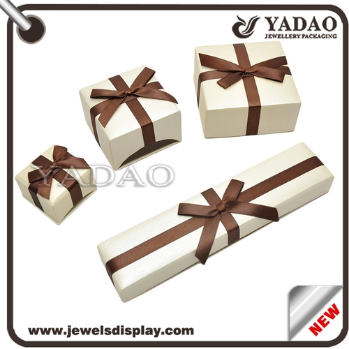 Gift paper jewelry box with logo and drawstring any color for you choose