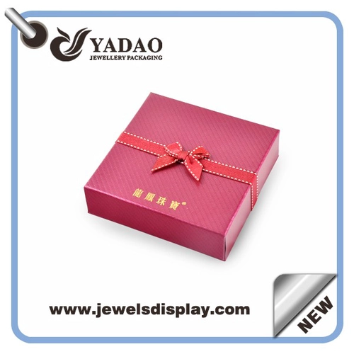 เครื่องประดับบรรจุภัณฑ์กระดาษปลายสูงกล่องสำหรับสร้อยคอแหวนต่างหู