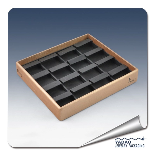 High end pu leather wholesale jewelry trays for jewelry cabinet custom jewelry display