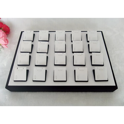 China Hot venda de madeira leatherette bandeja grande display multifuncional pingente brinco com inserções removíveis fabricante