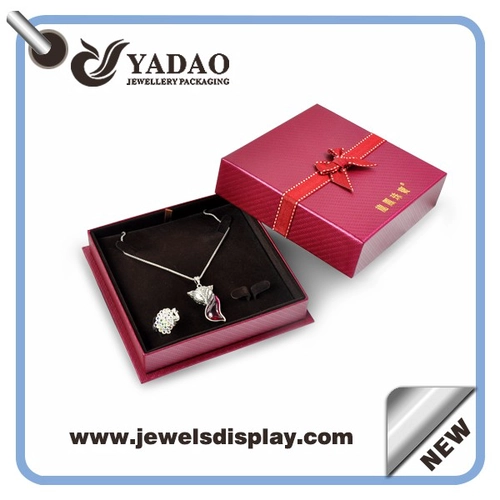 กล่องบรรจุภัณฑ์ระดับไฮเอนด์ที่สวยงาม Jewelry กระดาษกล่องของขวัญและโลโก้ custome ในราคาโรงงาน