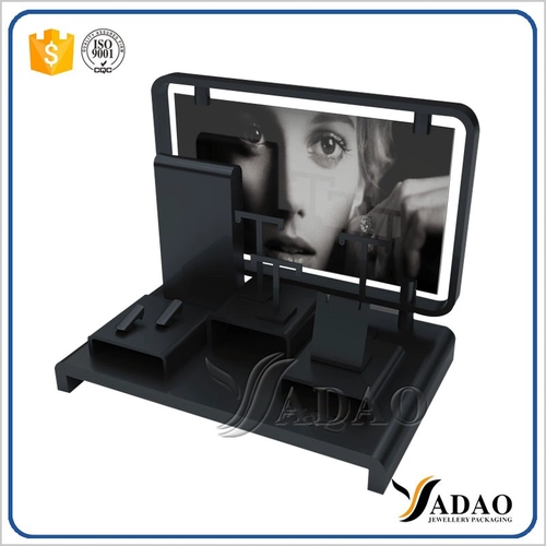 Luxury Custom-made Acrylic Jewelry Display Set Acrylic earring necklace jewelry accessories display holder stand Set Clear Acrylic Ring Clip Display Stand Jewelry Riser