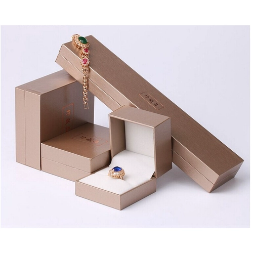 Lusso a mano su misura per gioielli scatole e collana dell'anello del braccialetto Box & pelle di monili di monili con cassetto