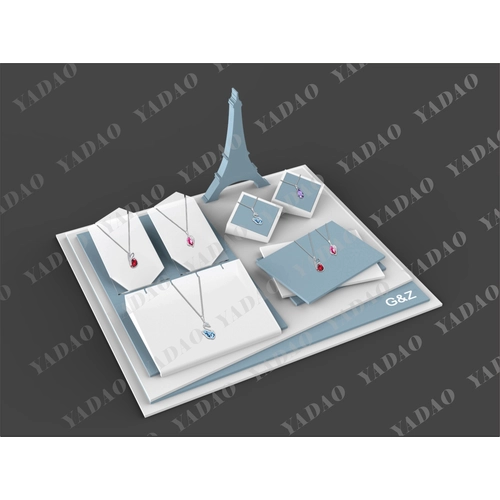 Fornitore professionista grado superiore Jewelry Display Set MDF + coperto display monili di cuoio importato Set per Jewelry Stores Vetrina