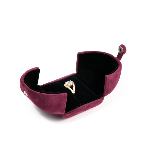 Red Long Velvet Double Side Door Jewelry Store Packing Plastic Box