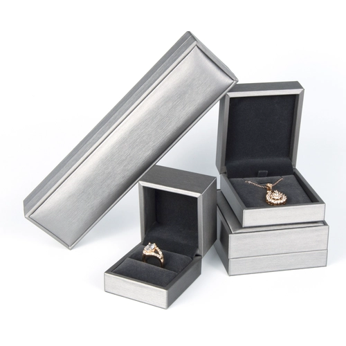 Stock 200pcs PU Leather Box Jewelry Leatherette Bracelet Ring Necklace Display Packaging Box