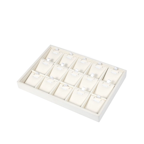 China Wholesale PU leather Luxury Elegant Jewelry Necklace Display Tray manufacturer