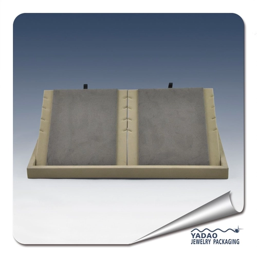 Wholesale factory price for wooden pu and velvet pendant display tray for jewelry display by chinese manufacturer