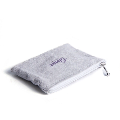 Yadao Custom Printed Zipper Jewelry Hairpin Cufflink Small Bag Velvet Pouch