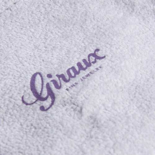 Yadao Manufacture Gray Velvet Zipper Pouch