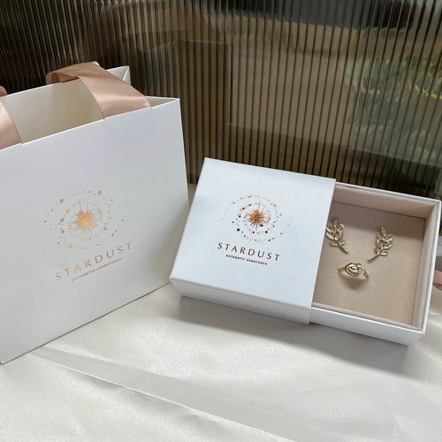 Top sales drawer paper box in white and nude color