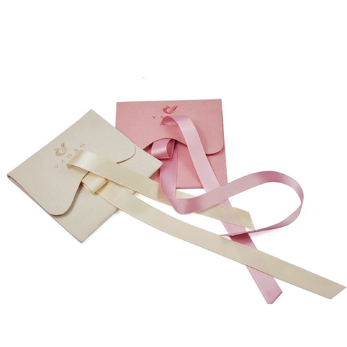 Yadao handmade customize microfiber jewelry pouch jewelry packaging pouch bag with Ribbon Bow for Jewelry
