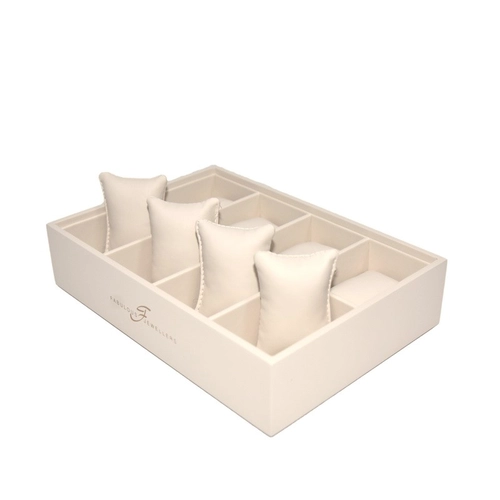 China Yadao customized jewelry display tray pillow insert for bracelet beige leather display tray manufacturer