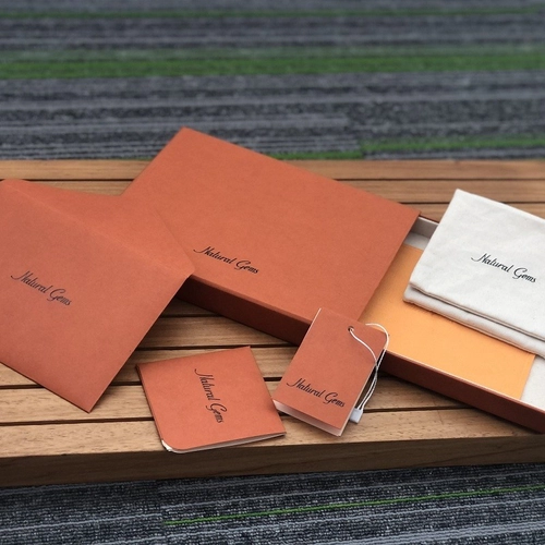 Yadao luxury paper box in orange color jewelry drawer box set with pouch and card insert