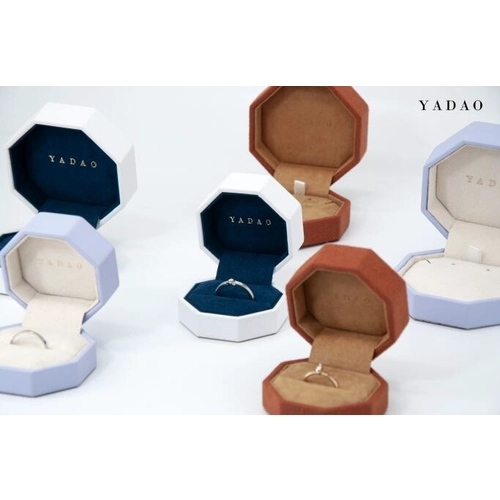 China Yadao octagonal jewelry box with rose gold logo nice Jewelry box for diamonds manufacturer