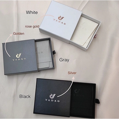 Yadao wholesales drawer paper box jewelry packaging box with pouch and pad inside