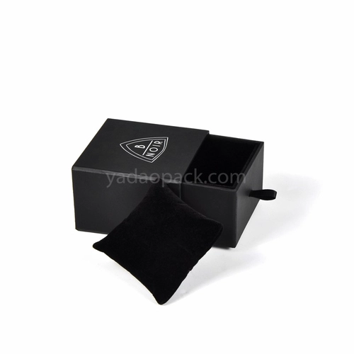 caja negra de la caja del cajón negro para anillo / colgante / collar / pulsera / brazalete con almohada
