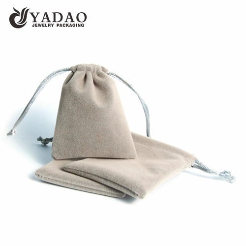 China drawstring velvet pouch jewelry packaging pink color pouch bag for Christmas gift manufacturer