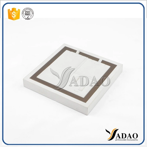 high-end modern top quality elaborately perfect nicety  mdf velvet leather linen material jewelry display set trays