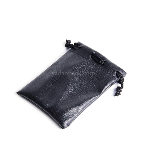personalized silk screen print logo leather drawstring bags custom jewelry packaging bags pouches chic wedding favor bags