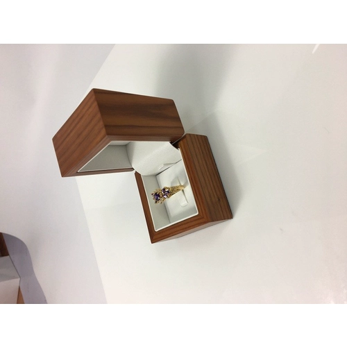 solid wood ring box jewelry packaging box clip ring box gift packaging box 
