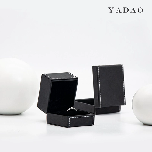 wholesales pu leather jewelry box set jewelry packaging box stitching finish leather box