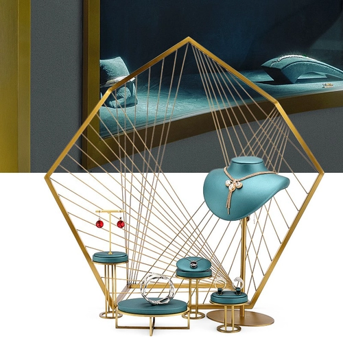 China window jewelry counter display props metal jewellery display stands wholesales manufacturer
