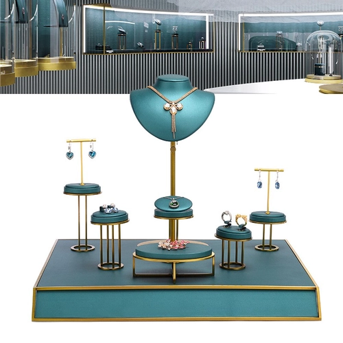 window showcase jewelry display set metal frame display props window jewelry display