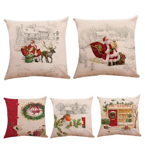 18*18 inch Throw Pillow Case Sofa Indoor xmas Home decoration Christmas Pillows Covers