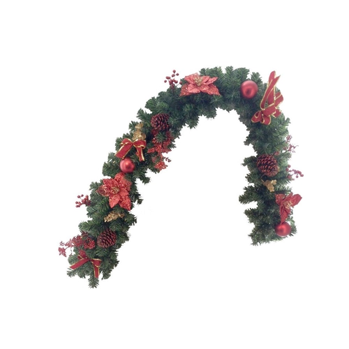 180cm Boże Narodzenie Poinsettia Garland na sprzedaż