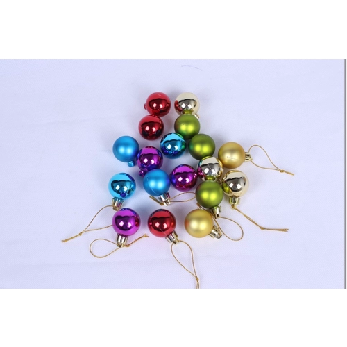 30mm Dia Multicolor Plastic Christmas Ball